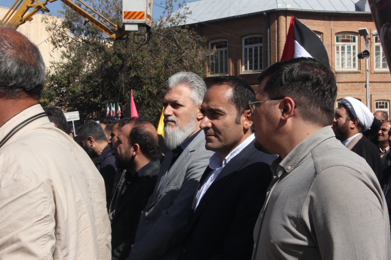 حضور مدیرعامل و پرسنل سازمان همیاری در تجمع مردمی محکومیت جنایات رژیم صهیونیستی